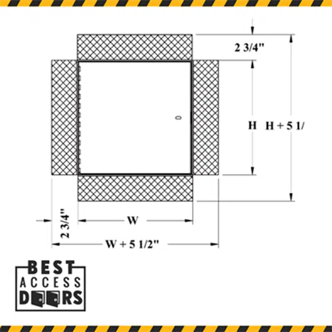 Fire Rated Insulated Access Panel with Plaster Flange (BA-FRI-PF)