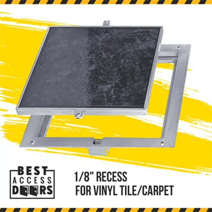 Removable Floor Access Hatch – Recessed for Vinyl Tile/Carpet Floor Door (BA-RRFD-18)