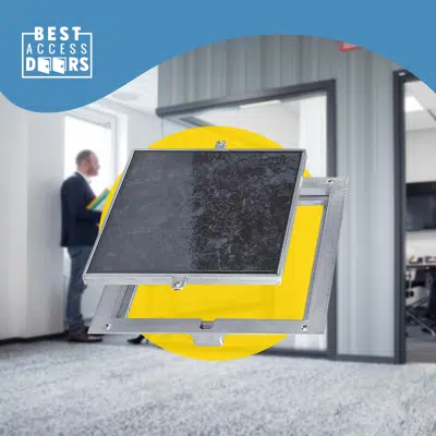 Image for Removable Floor Hatch Recessed for Vinyl Tile/Carpet (BA-RRFD-18)