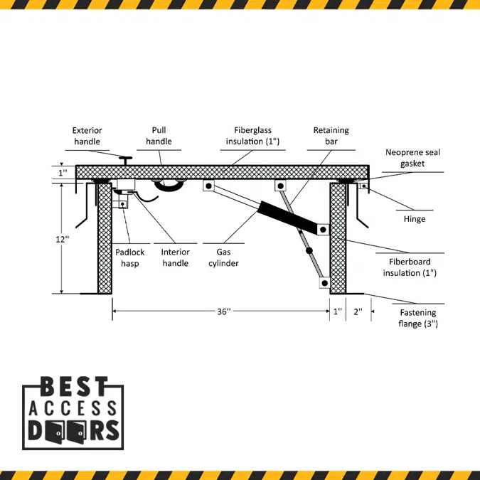 Roof Hatch with Fastening Flange (BA-RHT)  