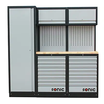 imagen para SONIC MSS 26" side locker,18 drawers,hanger board & cupboard (wood)