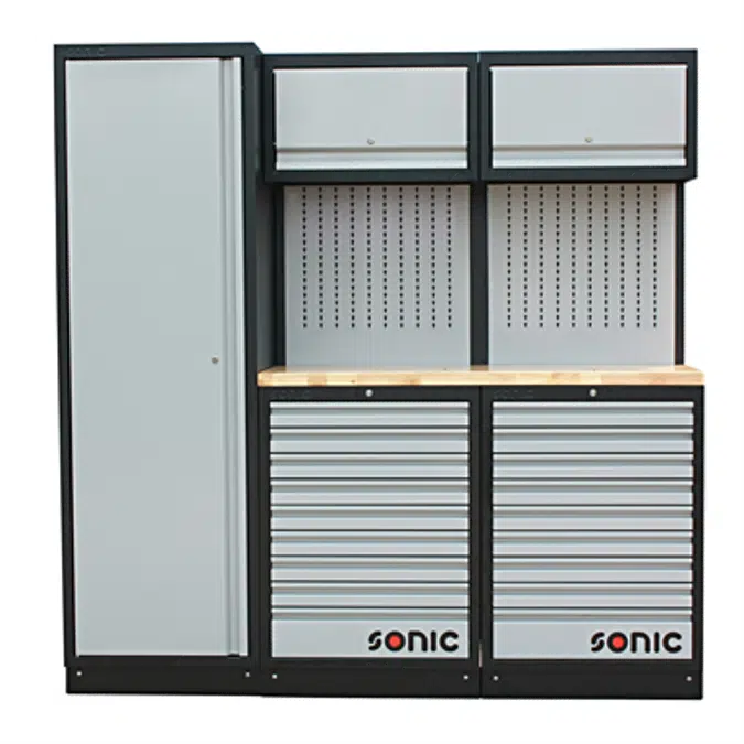 SONIC MSS 26" side locker,18 drawers,hanger board & cupboard (wood)