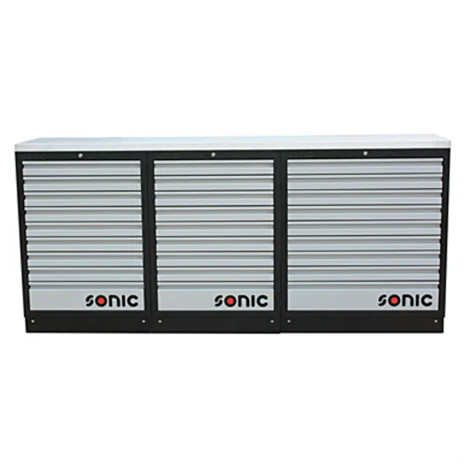 SONIC MSS26"/34" low setup with 27 drawers with ss top