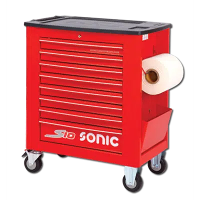 Empty trolley s10 8 drawers red (RAL3001)图像