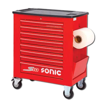 Image for Empty trolley s10 8 drawers red (RAL3001)