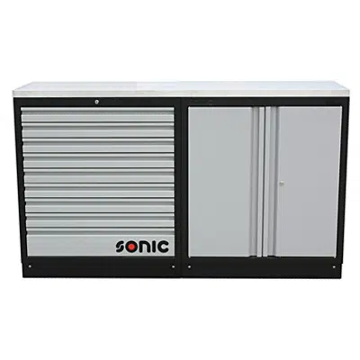 画像 SONIC MSS 34" 9 drawers & closet with stainless steel top blade