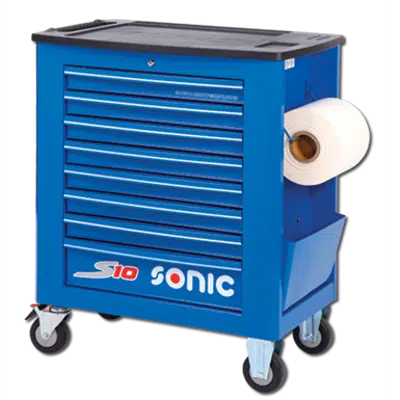 afbeelding voor Empty trolley s10 8 drawers blue (RAL5005)