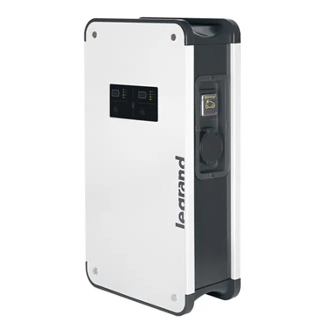 Borne monophasée métal Green'up Premium pour recharge véhicule électrique - Modes 2 et 3 - 3,7kW à 4,6kW - 1 port - 16A à 20A