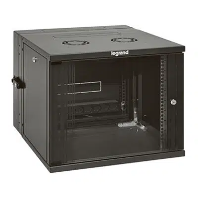 Pivoting wallmount cabinets Legrand Linkeo with removable side panels - width 600mm - from 492x450mm to 1025x600mm图像
