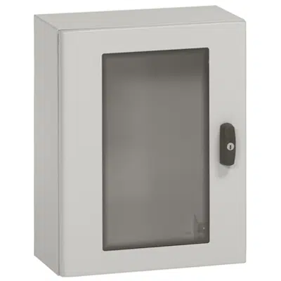imagem para Atlantic IP66 waterproof enclosures - IK10 - RAL 7035 with glass door 400x300x200mm to 1000x800x300mm