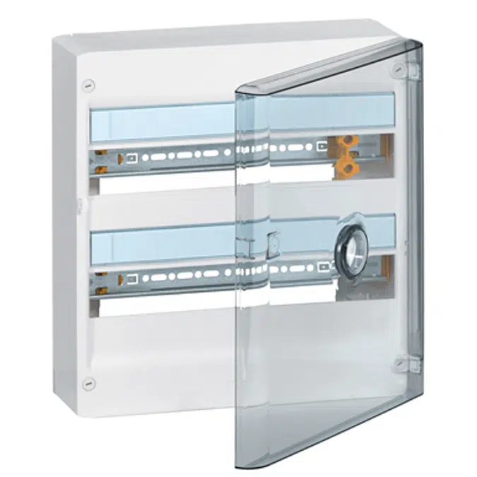 Drivia insulating enclosures for the realization of residential electrical panels from 1 to 4 rows of 18 modules