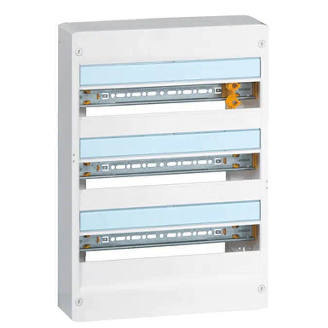 Drivia insulating enclosures for the realization of residential electrical panels from 1 to 4 rows of 18 modules