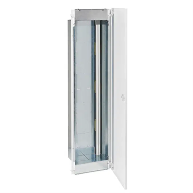 Tub and metal frame 1 bay Drivia for recessed installation of enclosures from 2 to 4 rows of 13 modules, the control panel and the communication box