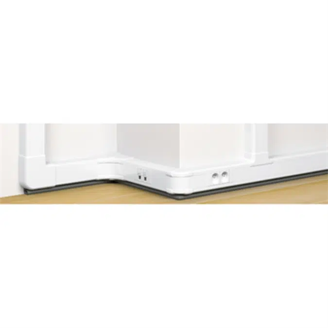Snap-on trunking - 2 compartment - 50 x 145 - with cover 45 mm - 2 m - white