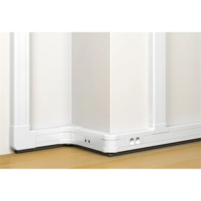 Snap-on trunking - 2 compartment - 50 x 145 - with cover 45 mm - 2 m - white
