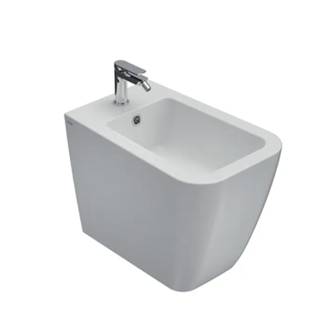 Stone floor-mounted bidet ST009