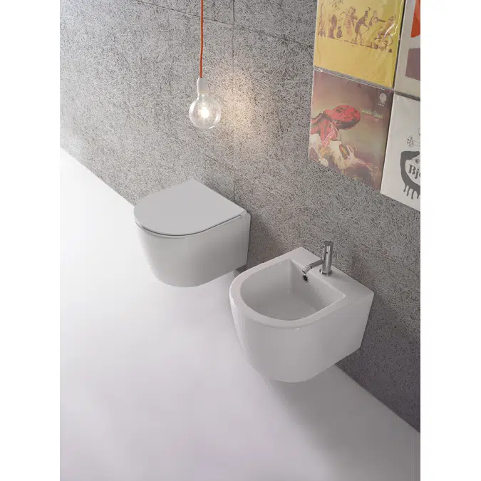 Forty3 wall-hung bidet FOS12