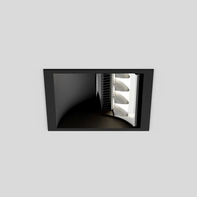 SQUADRO 1 x 4 lamps wallwasher trim