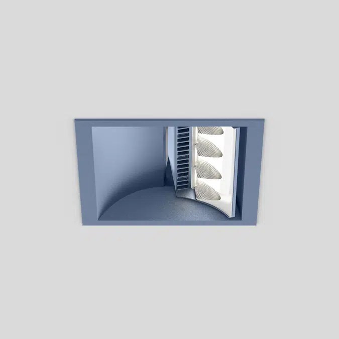 SQUADRO 1 × 4 lamps wallwasher trim