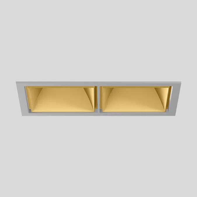 SASSO 100 square downlight trim 2 lamps