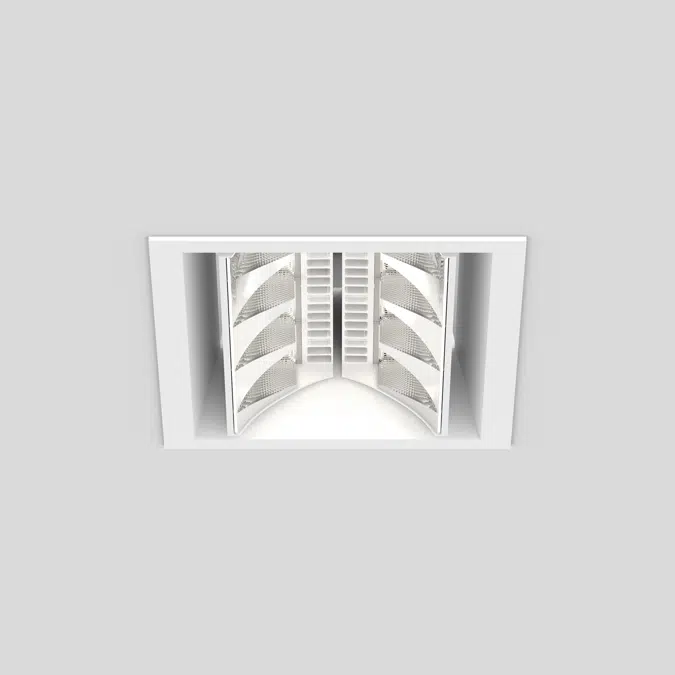SQUADRO 2 x 4 lamps wallwasher trim