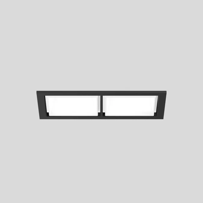 SASSO 60 square downlight trim 2 lamps