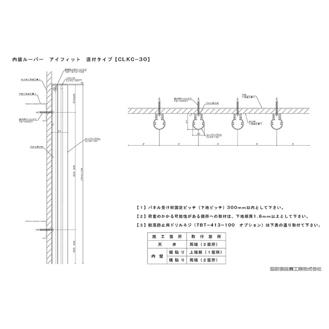 アルミルーバー CLKC-30/アイフィット 直付タイプ