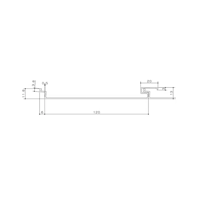 BIM objects - Free download! 形材スパンドレル RA-120MF/13mmタイプ | BIMobject