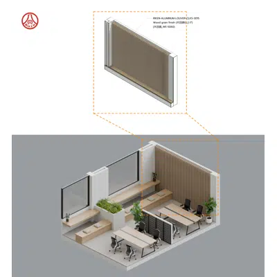 Image for Office Space RIKEN アルミルーバー CLKS-3015/直付タイプ