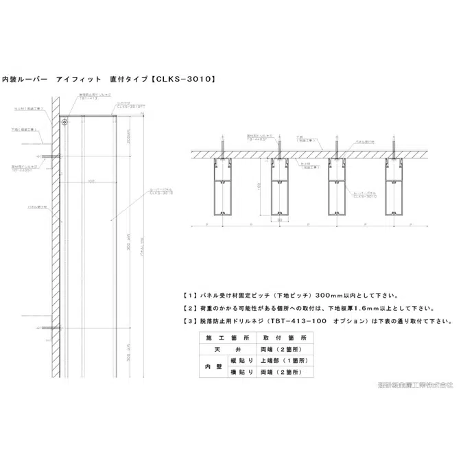 アルミルーバー CLKS-3010/スカイフィット 直付タイプ