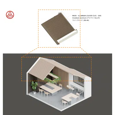 Image for Restaurant Space RIKEN アルミルーバー CLKS-3015/直付タイプ