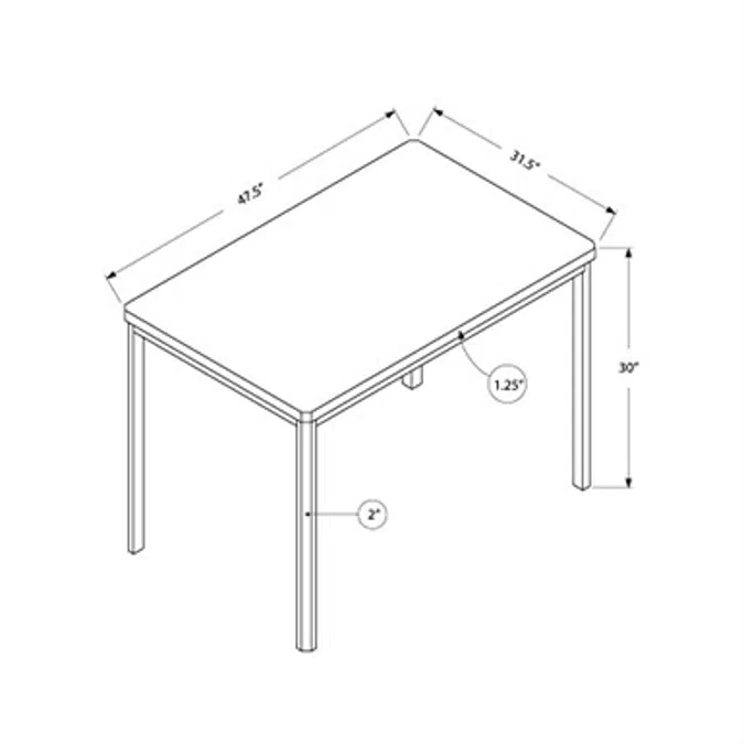 Monarch Specialties 1041 Dining Table