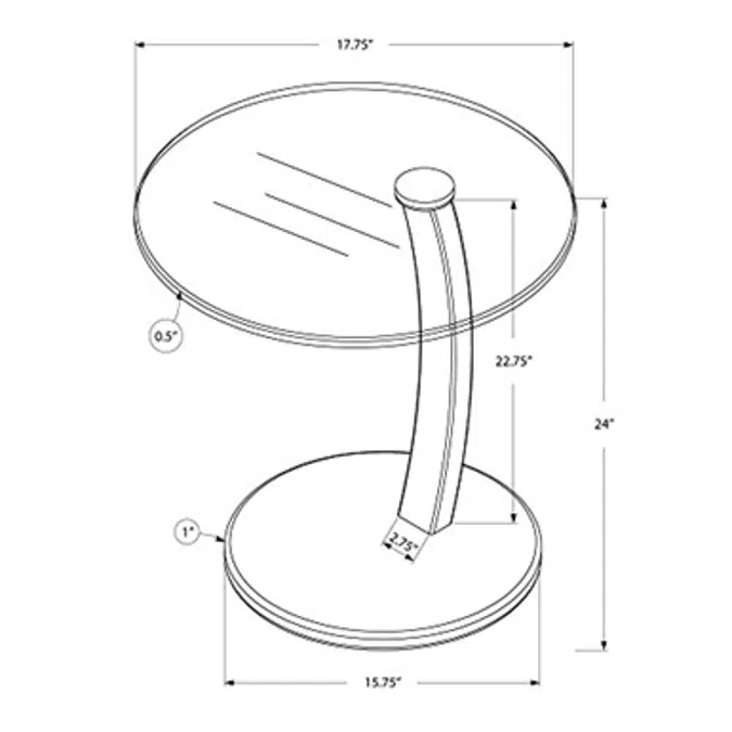 Monarch Specialties 3009 Bentwood Accent Table