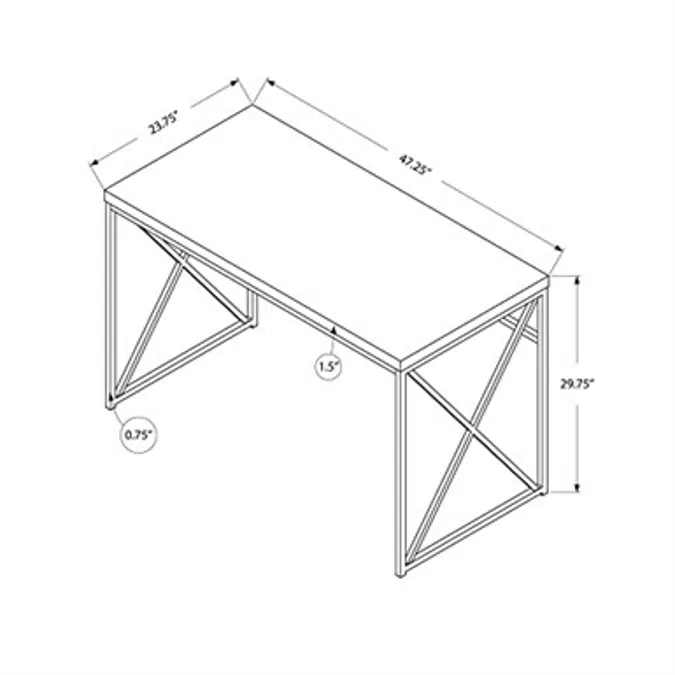 Monarch Specialties 7205 Computer Desk