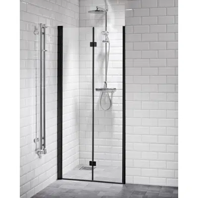 Image for LussoShowerwall straight foldingdoors 100