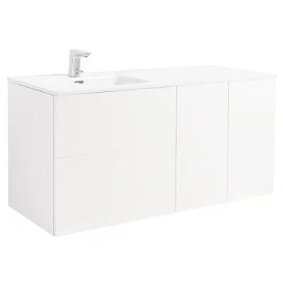 Image for Isella 120 (60+2x30) with laundry basket unit and ceramic washbasin