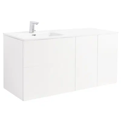 Image pour Isella 120 (60+2x30) with laundry basket unit and ceramic washbasin