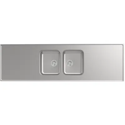 Worktop sink big + big centered图像