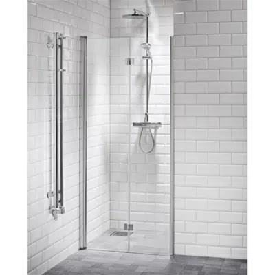 Image for LussoShowerwall straight foldingdoors 100