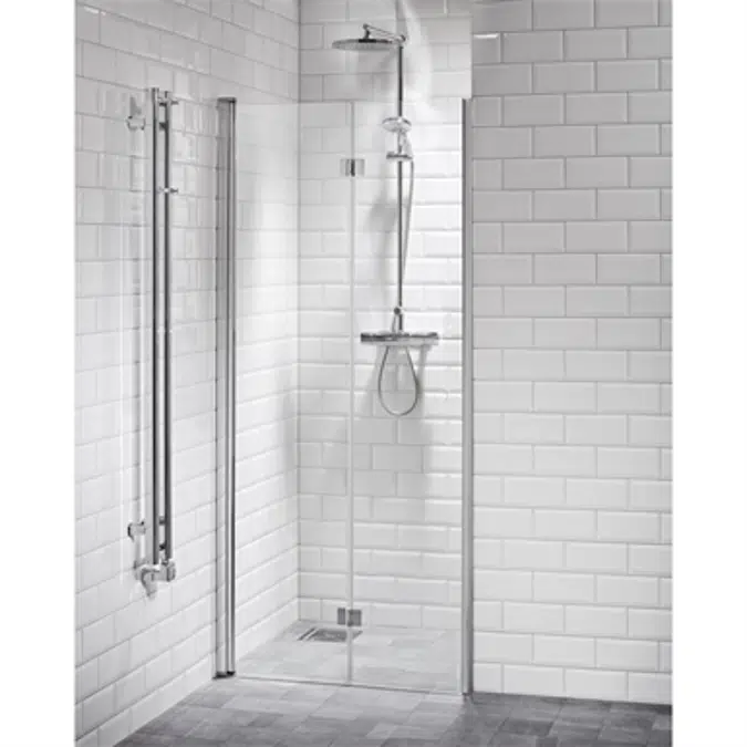 LussoShowerwall straight foldingdoors 100