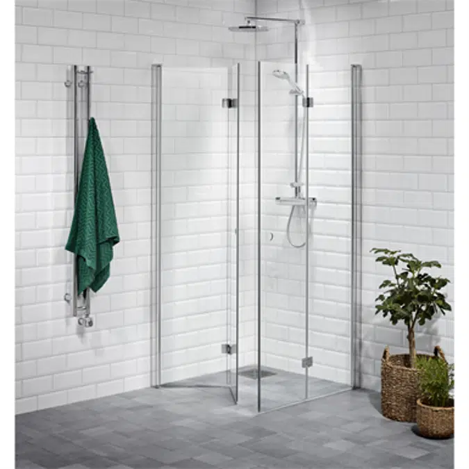 Lusso Shower walls, straight folding doors 80x80