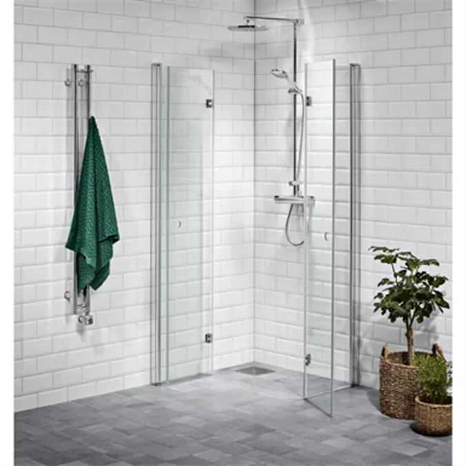 Lusso Shower walls, straight folding doors 80x80