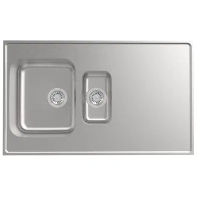 obraz dla Worktop sink big + small