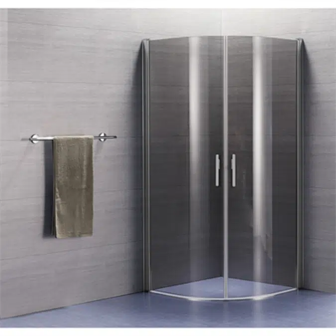 LussoShowerwall curved corner80x80