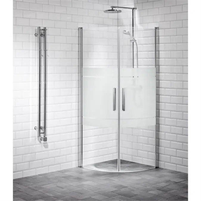 LussoShowerwall curved corner80x80