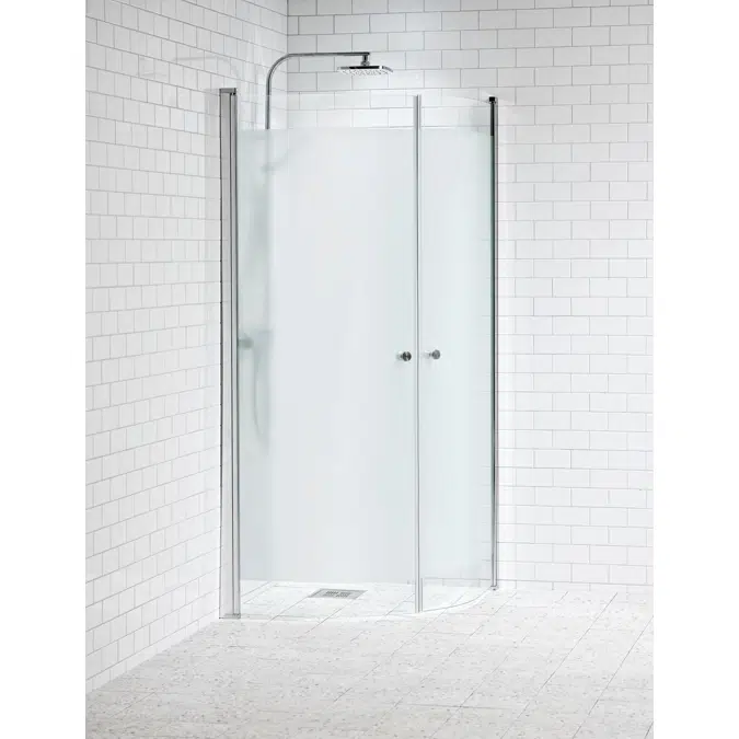LussoShowerwall curved corner80x80