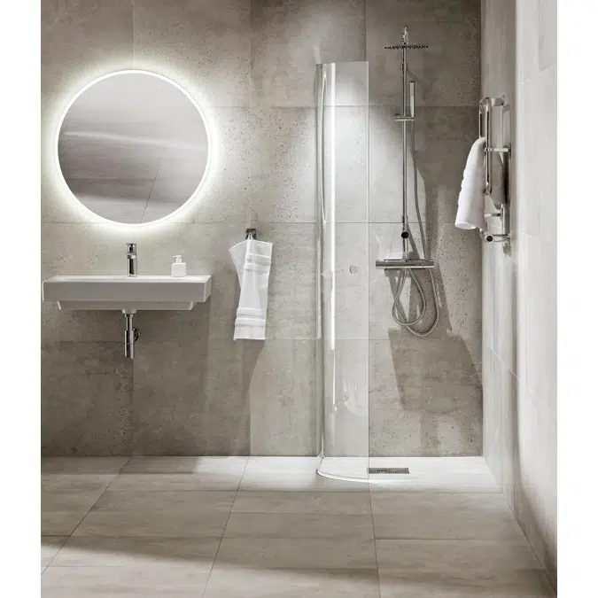 LussoShowerwall curved door80