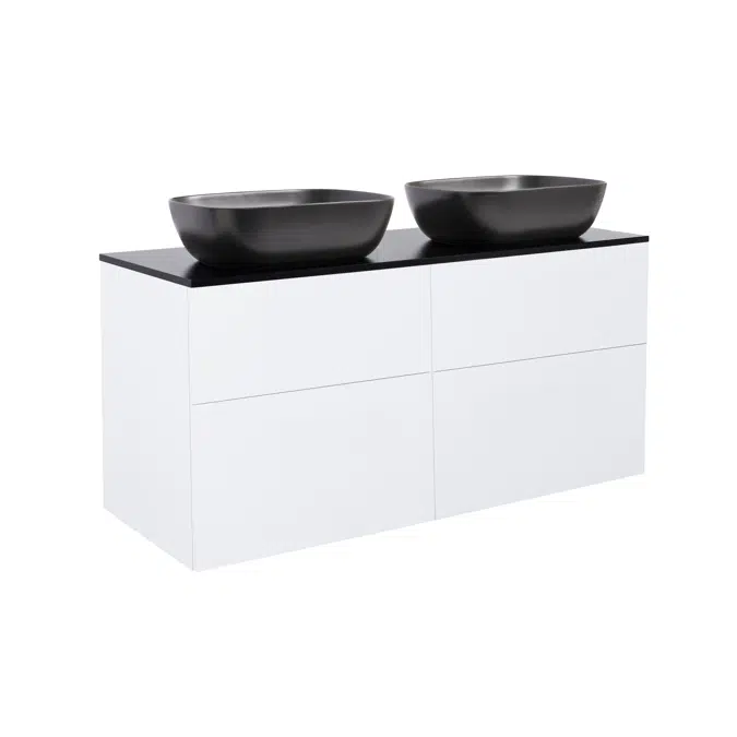 Isella Vanity unit 120 with 2 countertop washbasins