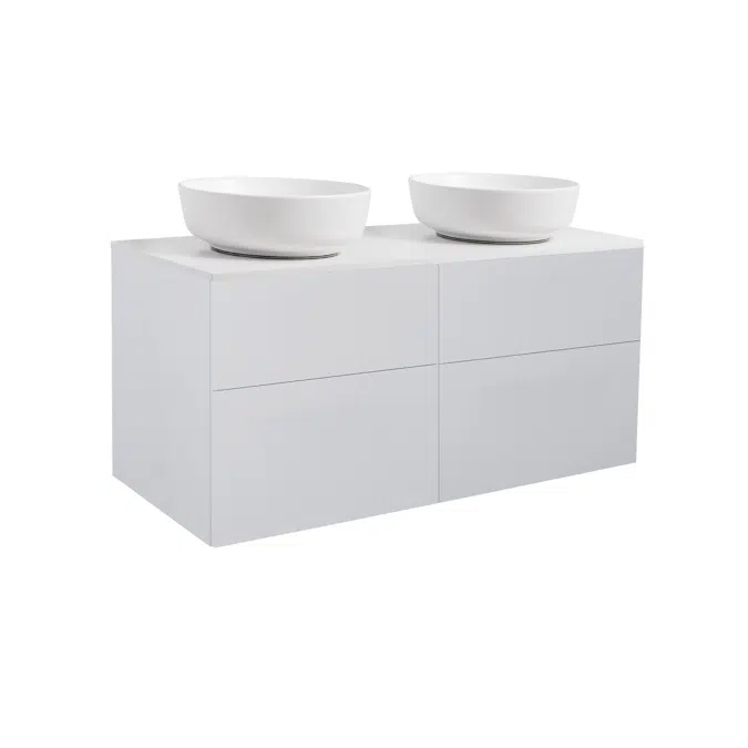 Isella Vanity unit 120 with 2 countertop washbasins