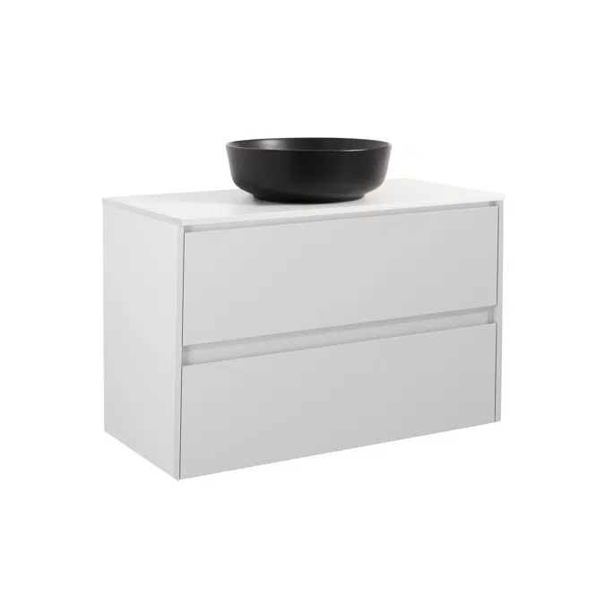 BIM objects - Free download! Luxor Vanity unit 90 with countertop ...